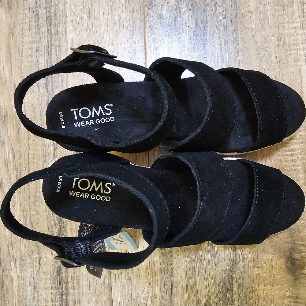 New Toms Exclusive Madelyn Wedge Sandal - Picture 4 of 14